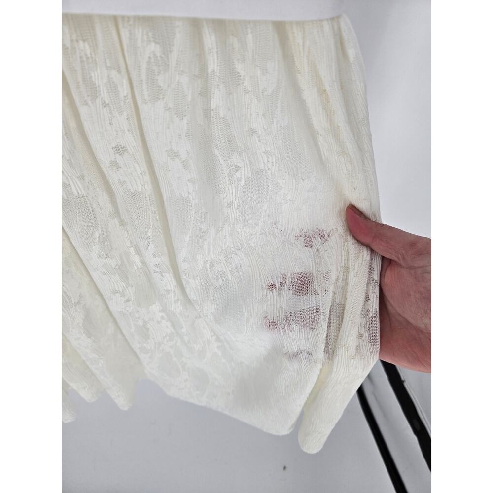 Anthropologie White T-Shirt Dress 100% Cotton Lace Layer Women's M New NWT - Picture 7 of 9